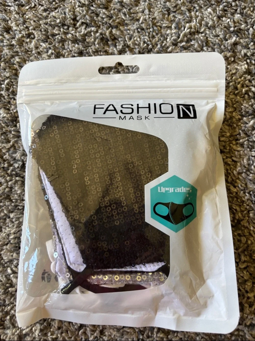 Sequin Fashion Masks - Asst colors 3 pack